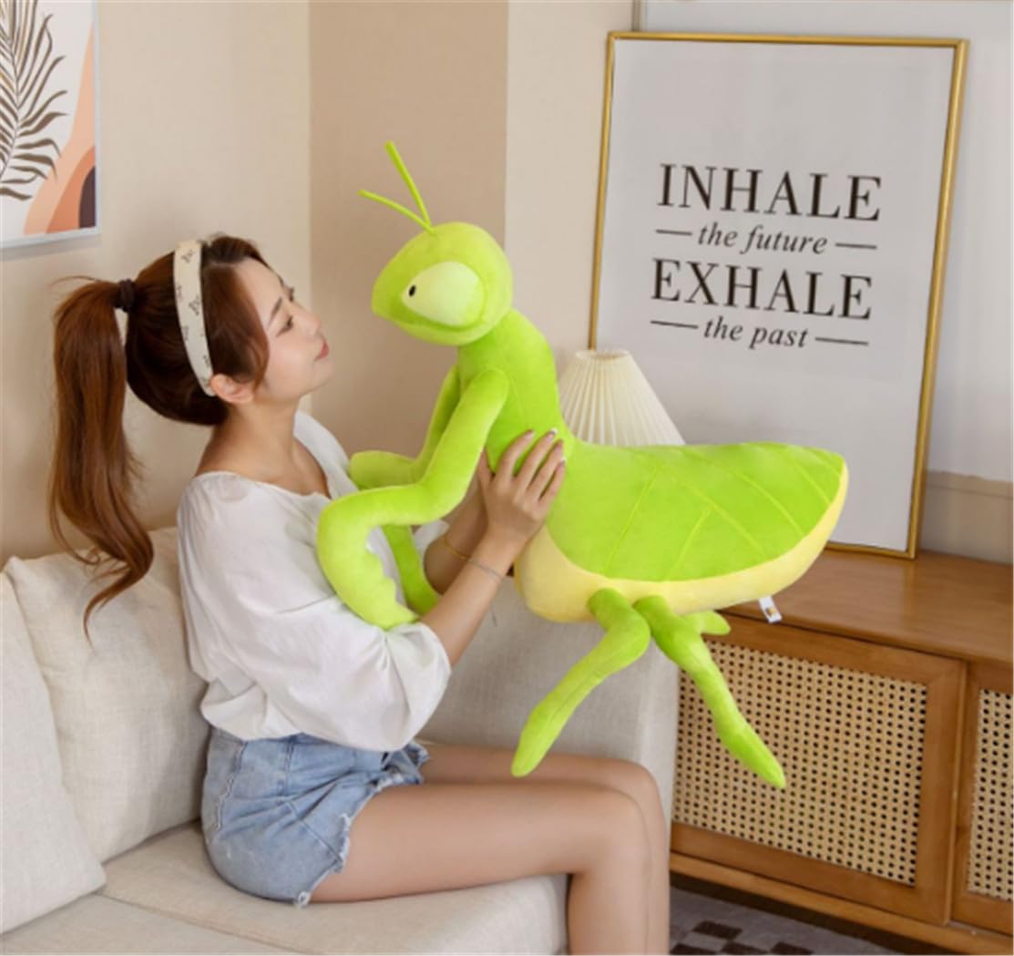 Skyseen Praying Mantis Pillow Mantis Animal Insect Shaped Throw Pillow for Home Decoration 27.6"