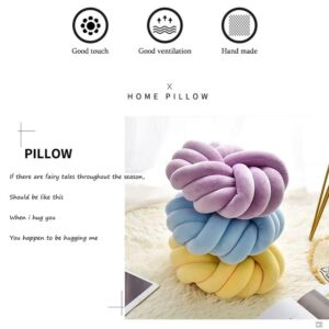 Youjiayi Knot Pillow Ball Round Cushion Decoration Knotted Throw Pillows Sofa Floor Car Pillow Back Cushion Kids Toys,Ivory