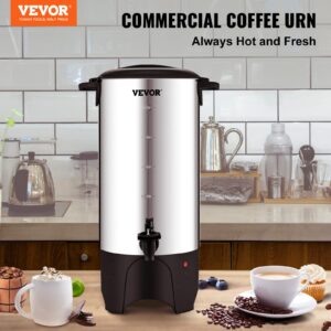 VEVOR Coffee Urn 50Cups/7.5qt, Coffee Maker Urn 1000W,Large Coffee Dispenser with Detachable Power Cord