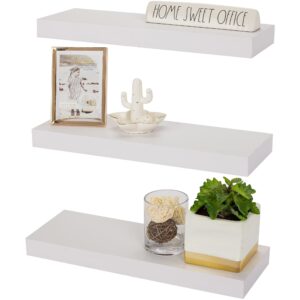 Sorbus Floating Shelves Bundle - Rectangular and Square Sets - 6 Floating Shleves - Hanging Wall Shelves for Home Decor, Photo Frames, & Trophy Display