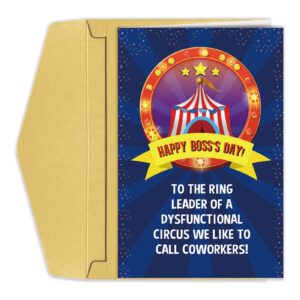 goroar funny boss’s day card, boss appreciation card, boss’s day gift, ring leader of dysfunctional circus card