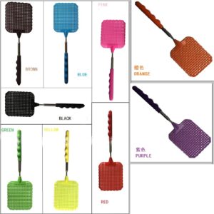 AMONIDA 9PCS Plastic Fly Swatter Multi Pack Mini Fly Swatter with Retractable Stainless Steel Rod Fly Swatter for Indoors Retractable Fly Racket for Home Office Dormitory Camping