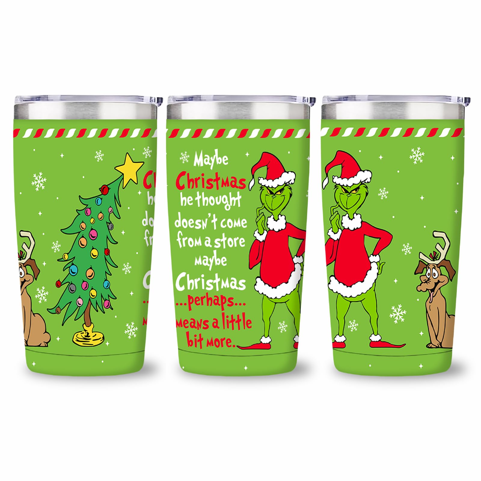 Arsemica Funny Christmas Tumbler, 20 oz Stainless Steel Insulated Travel Tumbler, Christmas Coffee Mug with Lid, Xmas Cups Keep Drinks Cold & Hot, Novelty Christmas Gifts for Women Men Coworkers