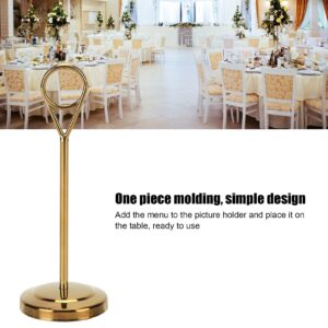 Table Number Holder, Table Name Place Card Holder Photo Holder Wire Clips Memo Note Photo Stand for Wedding, Photos, Food Signs, Message(15.5 cm-Gold)