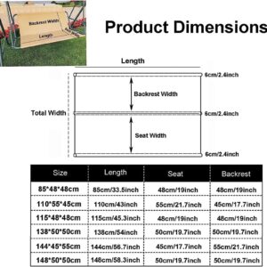 Swing Seat Replacement Canopy Chair Replacement, Swing Replacement Seat & Back Support,Suitable for Outdoor Terrace Garden Rocking chairsSeat Bench Cover,Waterproof Heavy Duty 600D Oxford Fabric (Col