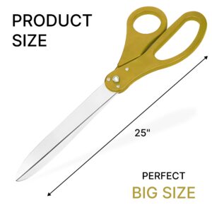 25" Gold Scissors for Grand Opening – Large Heavy Duty Scissors 25 Inch Giant Scissors for Ribbon Cutting Ceremony Gold Giants Ribbon Cutting Scissors for Special Events Inaugurations and Ceremonies