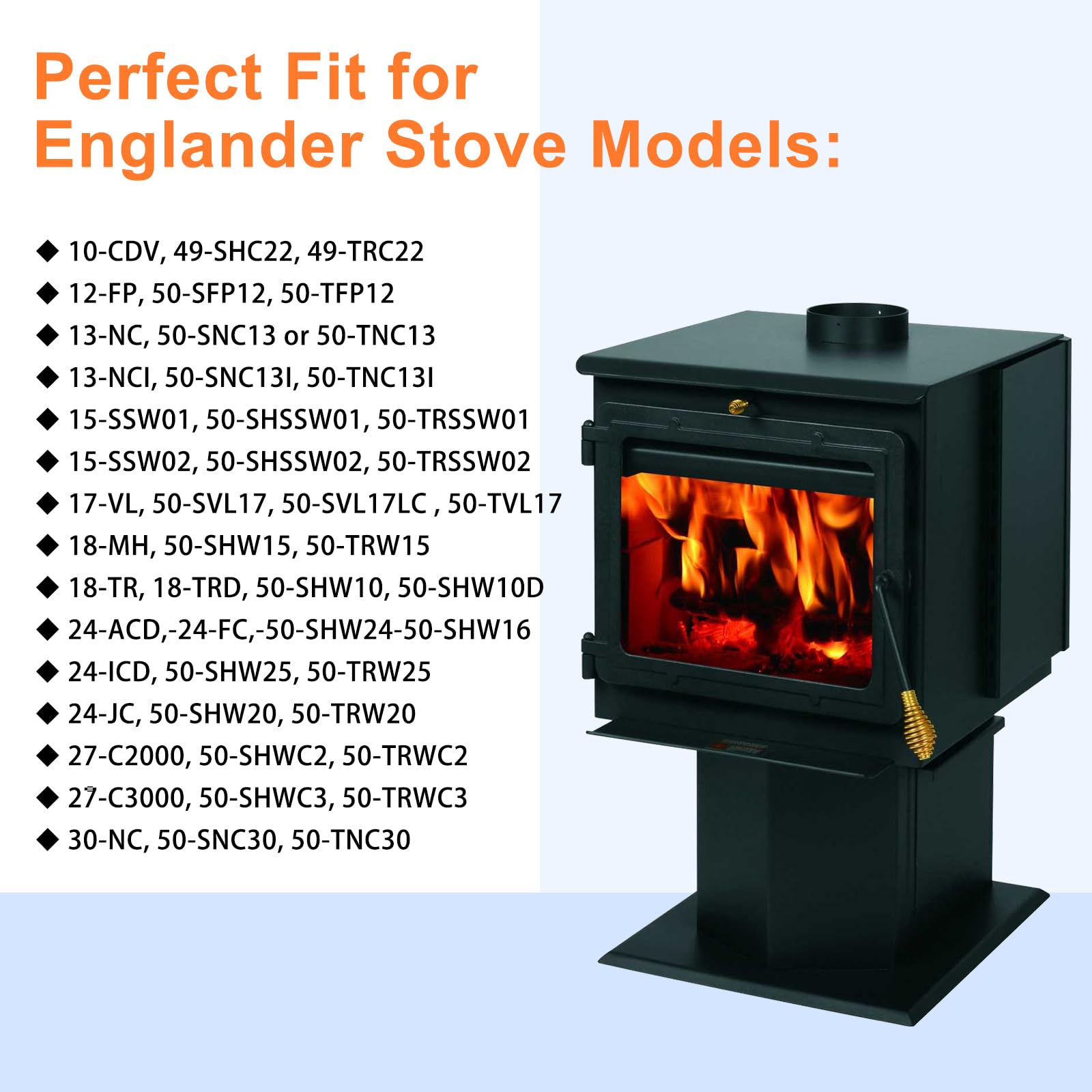 Criditpid AC-16 Wood Stove Convection Blower for Englander Stove, Room Air Blower Replacement for Englander Pellet & Wood Stoves.