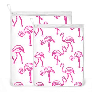 flamingo pink laundry bags mesh wash bags set of 2 delicates bag for washing machine mesh laundry bag for bra shoe lingerie travel laundry dorm room essentials