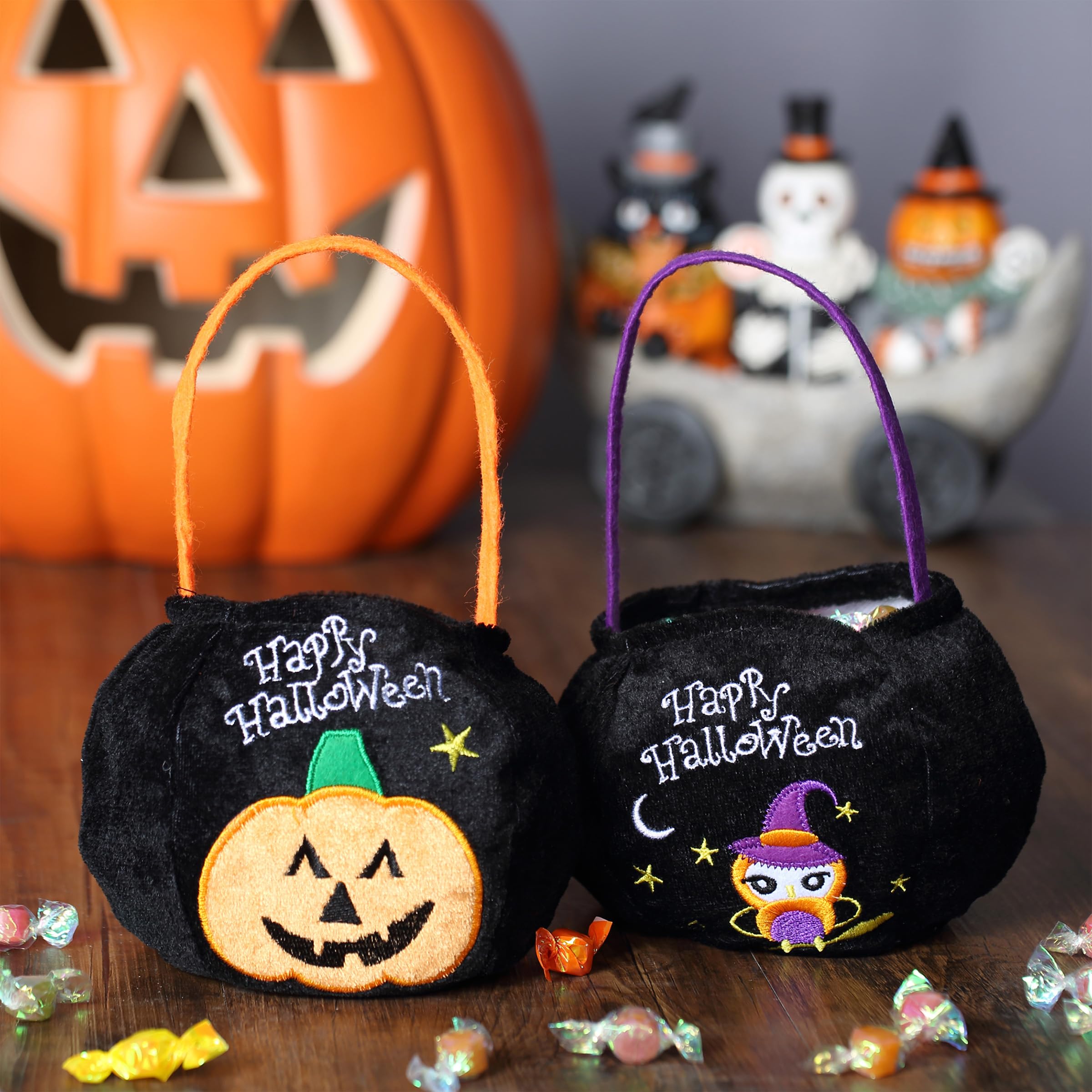 Mr. Pen- Mini Halloween Candy Bucket, 2 Pack, Halloween Bucket, Halloween Trick or Treat Bucket, Halloween Trick or Treat Bags, Halloween Bags for Trick or Treat, Halloween Buckets for Trick or Treat