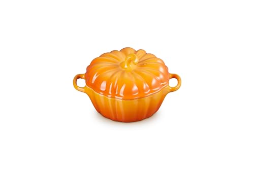 Le Creuset Stoneware Figural Pumpkin Petite Cocotte, 12 oz., Persimmon