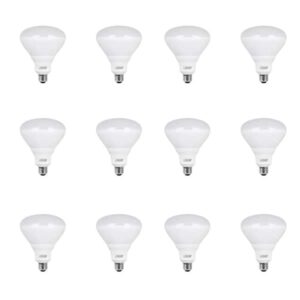 feit electric 65-watt equivalent br40 dimmable cec energy star enhance 90+ cri recessed flood led light bulb, daylight (12-pack)