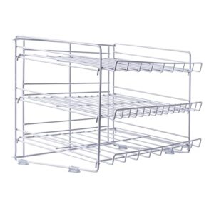 Atlantic Gravity-Fed Compact Single Can Rack - Kitchen Organizer, Durable Steel Construction, 3-level storage capacity, fits most pantries, PN 1002N in galvanized steel (Updated)