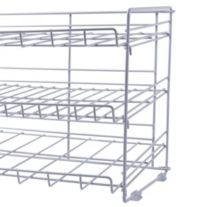 Atlantic Gravity-Fed Compact Single Can Rack - Kitchen Organizer, Durable Steel Construction, 3-level storage capacity, fits most pantries, PN 1002N in galvanized steel (Updated)