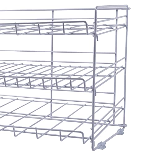 Atlantic Gravity-Fed Compact Single Can Rack - Kitchen Organizer, Durable Steel Construction, 3-level storage capacity, fits most pantries, PN 1002N in galvanized steel (Updated)