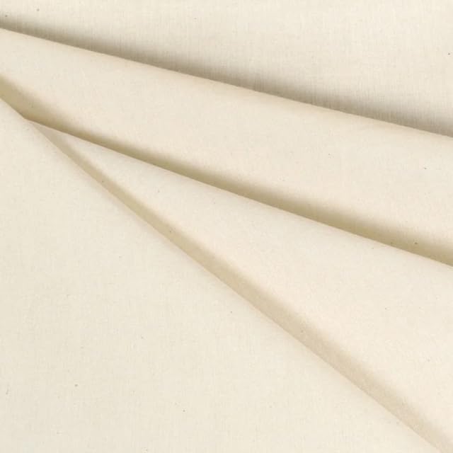 Pico Textiles 2 Yards Bolt - 100% Cotton Natural Muslin Fabric - Unbleached - Sold by The Bolt - Ideal for Quilting, Embroidery, Backdops, Drapes, Apparel, Aprons, and Sheets