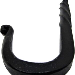 Black Antique Style Heavy Duty 5" Wrought Iron Forged Colonial Twisted Coat Hook