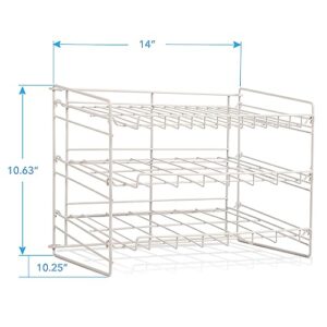 Atlantic Gravity-Fed Compact Single Can Rack - Kitchen Organizer, Durable Steel Construction, 3-level storage capacity, fits most pantries, PN 1002N in galvanized steel (Updated)