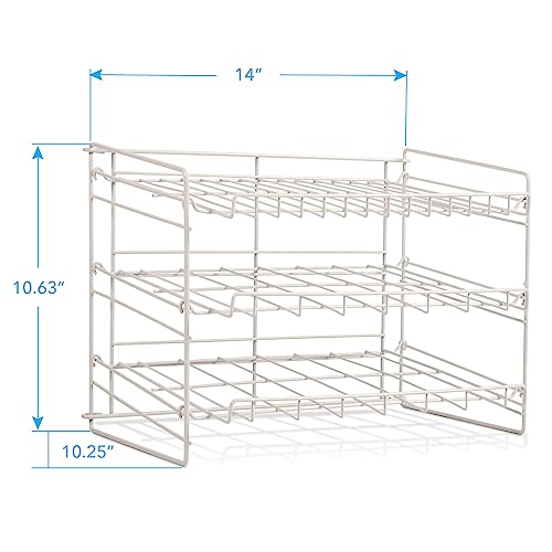 Atlantic Gravity-Fed Compact Single Can Rack - Kitchen Organizer, Durable Steel Construction, 3-level storage capacity, fits most pantries, PN 1002N in galvanized steel (Updated)