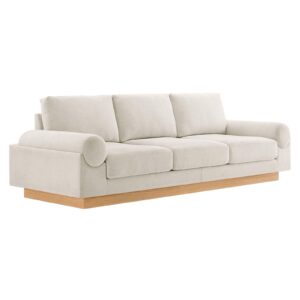 modway eei-6401-ivo oasis upholstered fabric sofa, ivory