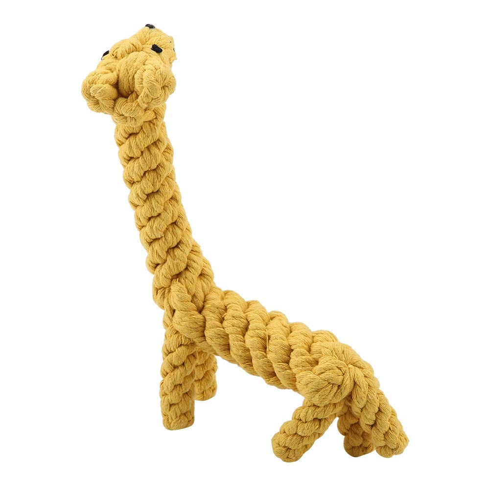 Dog Rope Toy for Aggressive Chewers, Cute Dog Chew Toy Cotton Rope Bite Resistant Giraffe Design Pet Teeth Cleaning Gifts Handwoven Chew Items for Small Breeds Dog, for Teeth and Gums