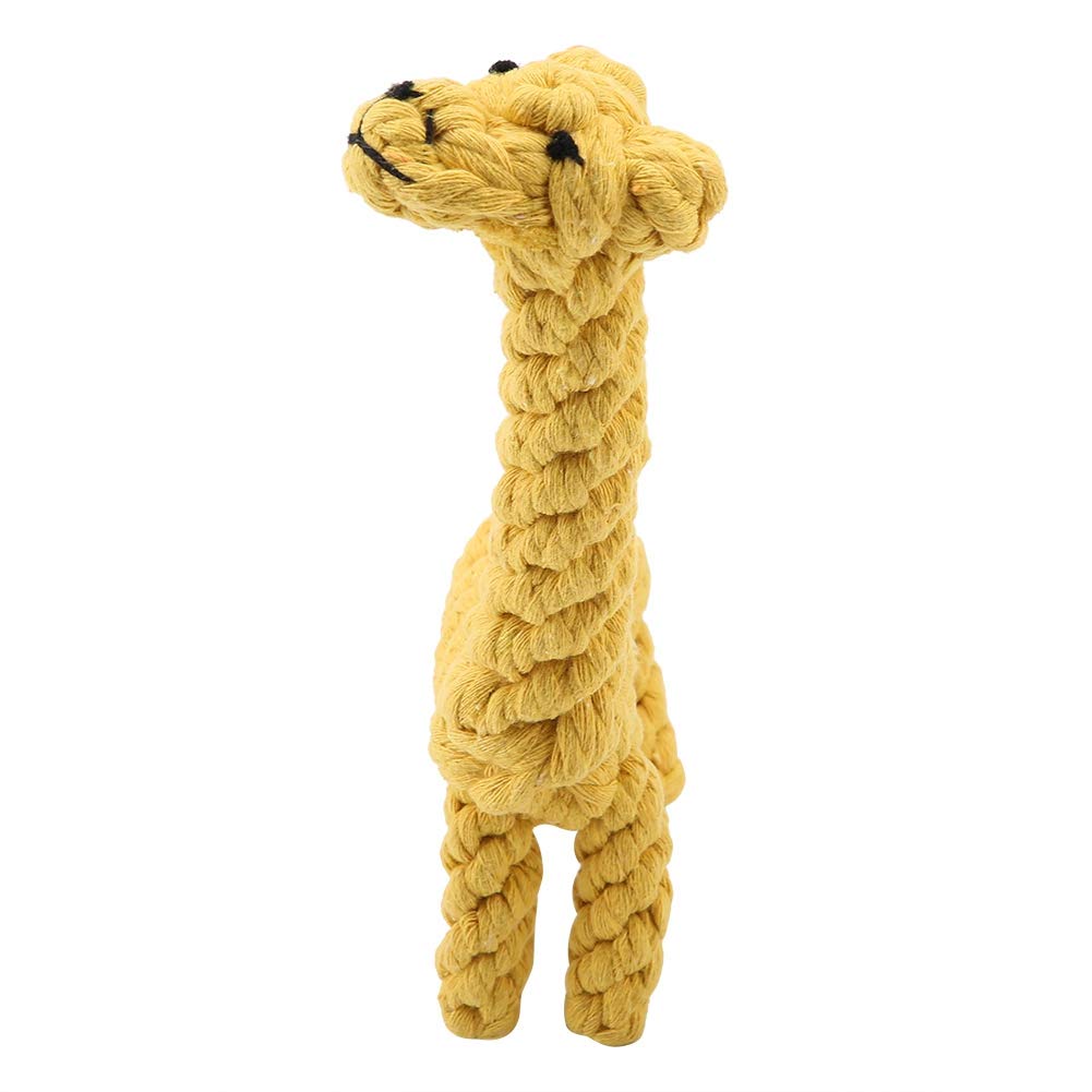 Dog Rope Toy for Aggressive Chewers, Cute Dog Chew Toy Cotton Rope Bite Resistant Giraffe Design Pet Teeth Cleaning Gifts Handwoven Chew Items for Small Breeds Dog, for Teeth and Gums