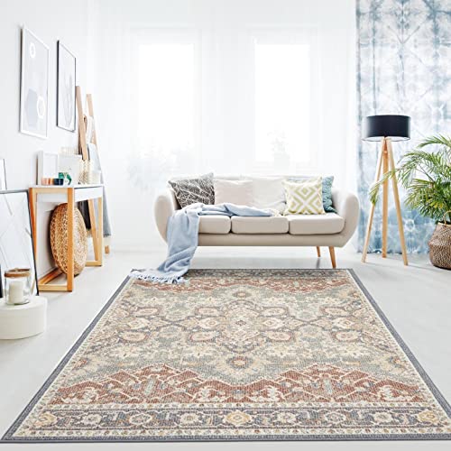 LUXE WEAVERS Floral Bohemian Cream 8x10 Area Rug