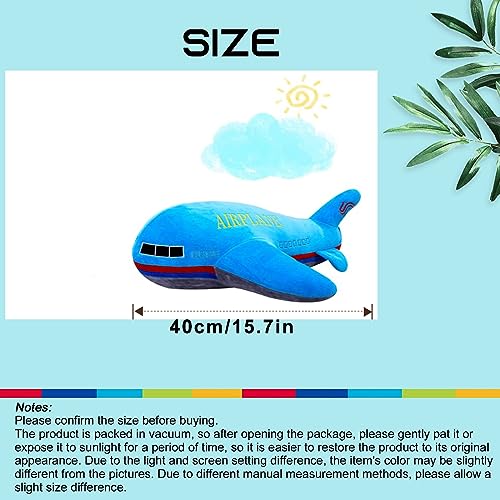 zxmbeddings 15.7" Airplane Plush Stuffed Aircraft Pillow Model Plane Toys,Gifts for Kids,Red