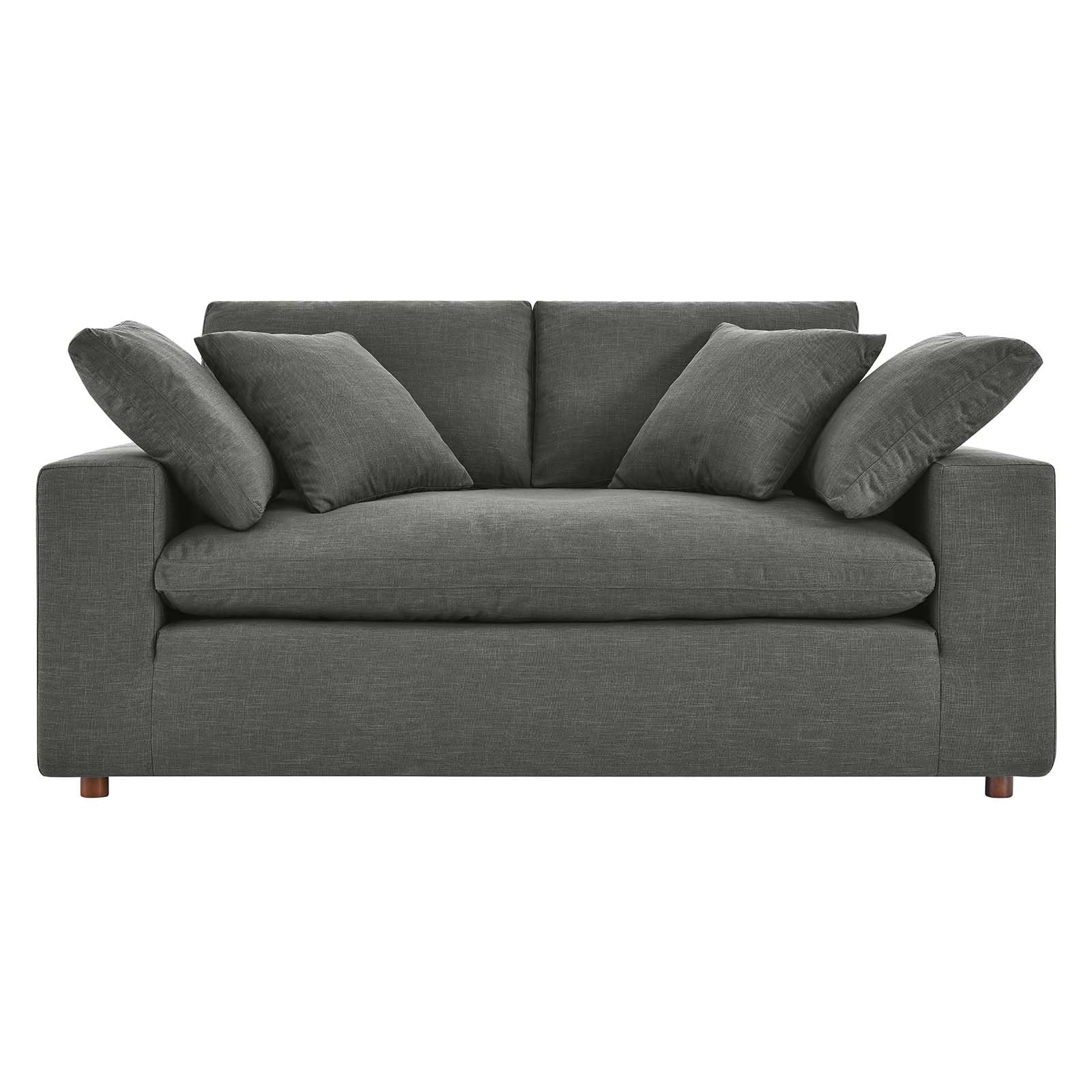 Modway EEI-4859-GRY Commix Down Filled Overstuffed Loveseat, Gray