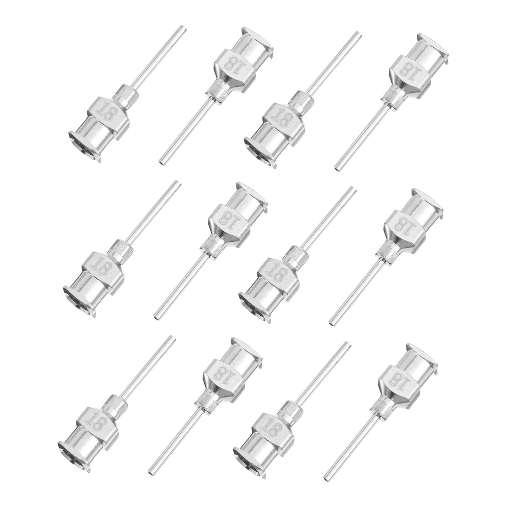 12pcs Stainless Steel Dispensing Needles with Precision Tips Unbending Luer Lock for Accurate Liquid Dispensing