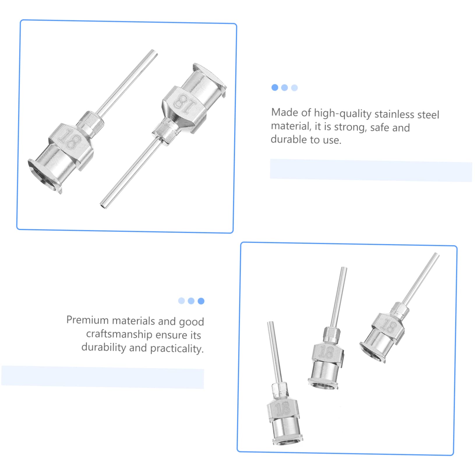 12pcs Stainless Steel Dispensing Needles with Precision Tips Unbending Luer Lock for Accurate Liquid Dispensing
