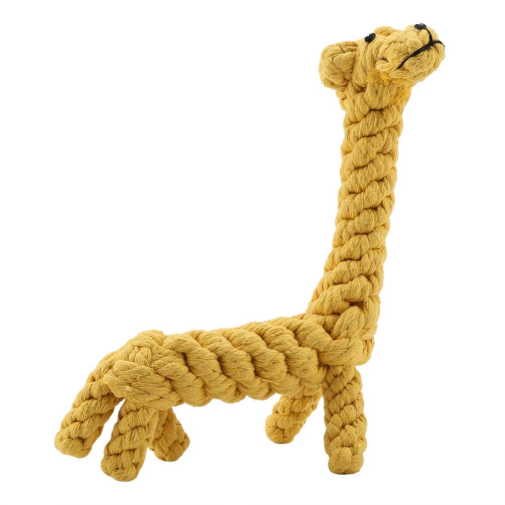 Dog Rope Toy for Aggressive Chewers, Cute Dog Chew Toy Cotton Rope Bite Resistant Giraffe Design Pet Teeth Cleaning Gifts Handwoven Chew Items for Small Breeds Dog, for Teeth and Gums