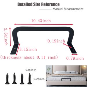 GYGhaoho 3 Pcs Black Mattress Retainer Bar, Keep Mattress Topper from Sliding, Stopper to Prevent Sliding Holder in Place, Anti Slip Mattress Gripper, Soft Bed Mattress Handle Bracket