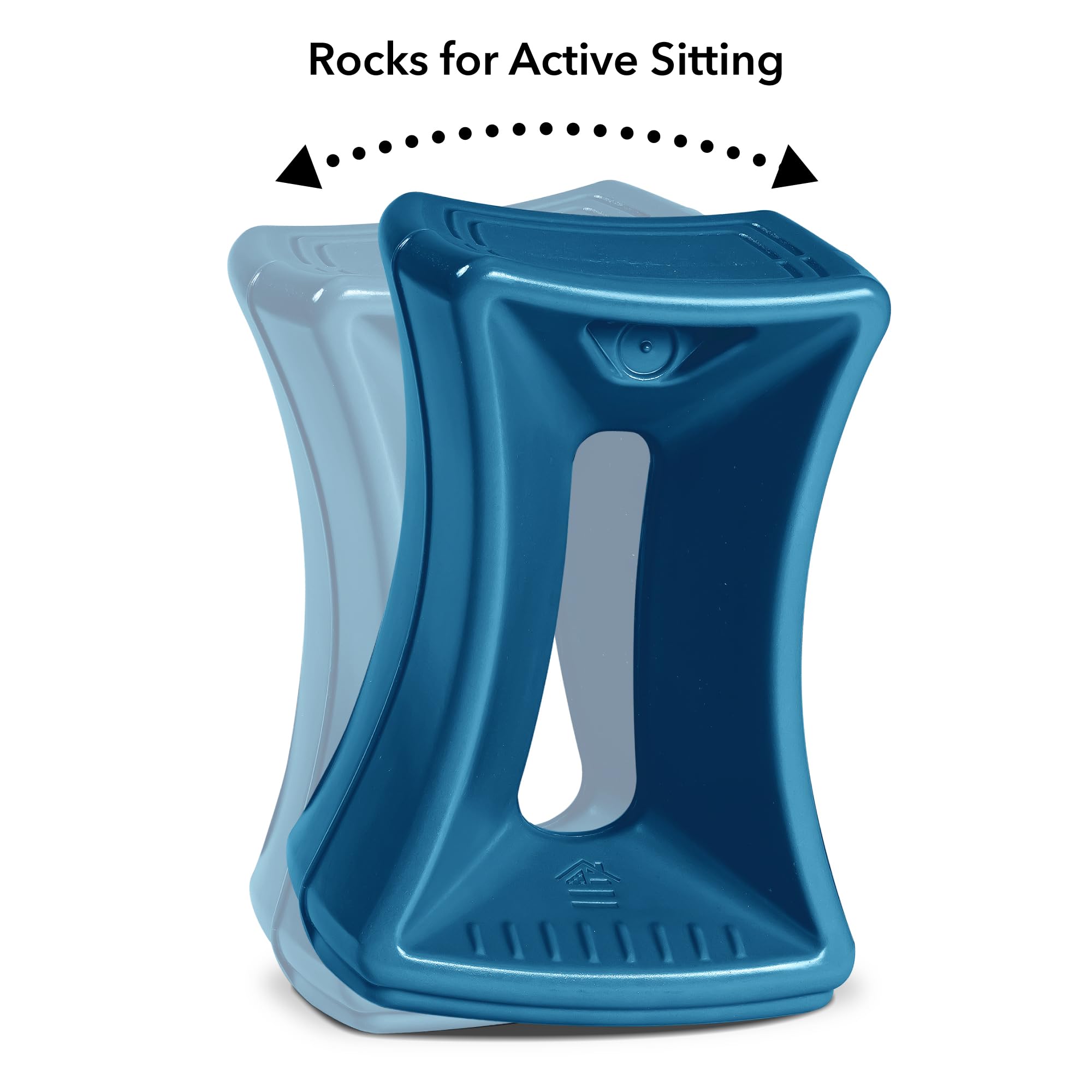 Simplay3 American Home Live Fit Active Balance Chair, 20" Stool for Adults and Teens- Ergonomic Office Desk Chair with Rock, Wobble, Tilt Motion for Learning, Work and Study, Union Blue