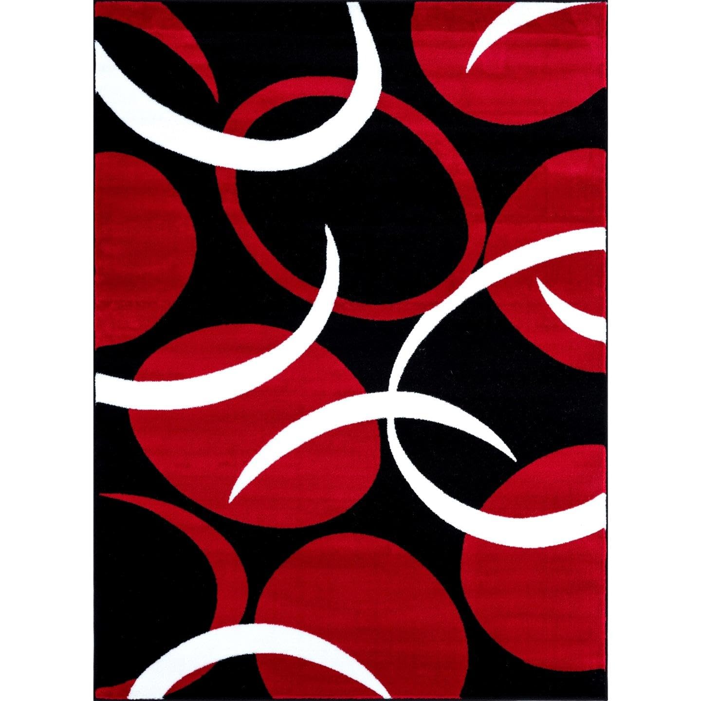 1062 Red 2'2x7'4 Black Area Rug Carpet Large New