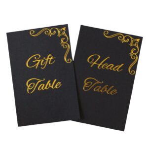 Table Numbers, Gold Table Numbers, Table Numbers 1-48, Wedding Table Number For Head Table Gift Table, Double Sided Wedding Table Numbers, 4x6 inches, Table Numbers For Wedding Reception