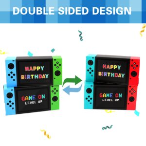 Video Game Party Favor Boxes - 12 PCS Game On Theme Gifts Boxes for Boys Kids Video Game Birthday Party Supplies Goodie Candy Bags Gamer Party Decorations