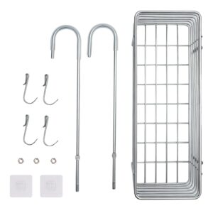 Antrader Hanging Shower Rack,Shower Caddy Hanging,Hung on the Faucet or the Door,the Back Hook Can be Rotated,No Drilling,304 Stainless Steel,Single Layer Shelf