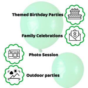 110Pcs Dark Green Balloons Latex Party Balloons 12 inch Round Helium Balloons for Dark Green Themed Christmas Green Balloon (with 2 Ribbons).