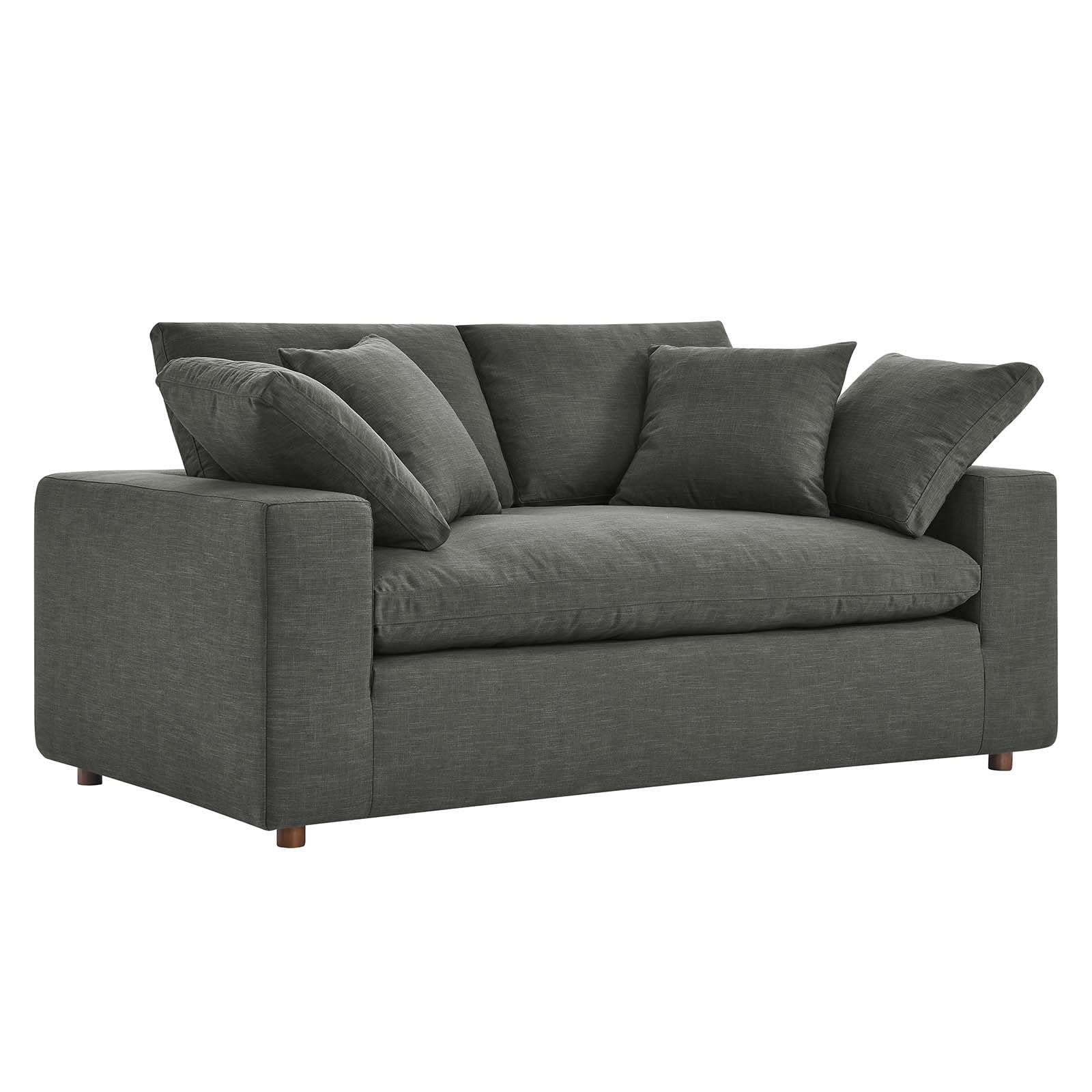 Modway EEI-4859-GRY Commix Down Filled Overstuffed Loveseat, Gray