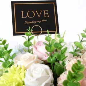 (20PAC) wire floral seat card holder Pick 13 "gold photo holder Memento Wedding Birthday party, love