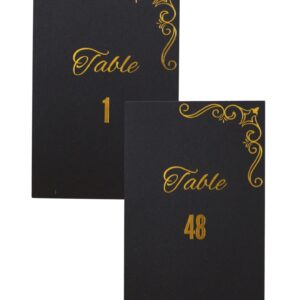 Table Numbers, Gold Table Numbers, Table Numbers 1-48, Wedding Table Number For Head Table Gift Table, Double Sided Wedding Table Numbers, 4x6 inches, Table Numbers For Wedding Reception