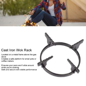 Cast Iron Wok Rack, Stainless Steel Gas Stove Wok Stand Lightweight and Portable Cast Iron Wok Rings for Small Pots and Pans or Coffee Makers