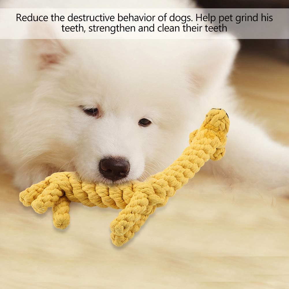 Dog Rope Toy for Aggressive Chewers, Cute Dog Chew Toy Cotton Rope Bite Resistant Giraffe Design Pet Teeth Cleaning Gifts Handwoven Chew Items for Small Breeds Dog, for Teeth and Gums