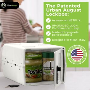 Urban August Dual Combination & Keyed Lockbox - Lockable Box for Everyday Use - Multi-Purpose lock for Home & Office Safety - Made of Industrial-Grade Plastic - One Size (Cream)