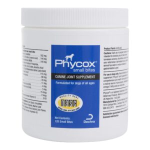 phycox joint supplement small bites for dogs, 120 ct