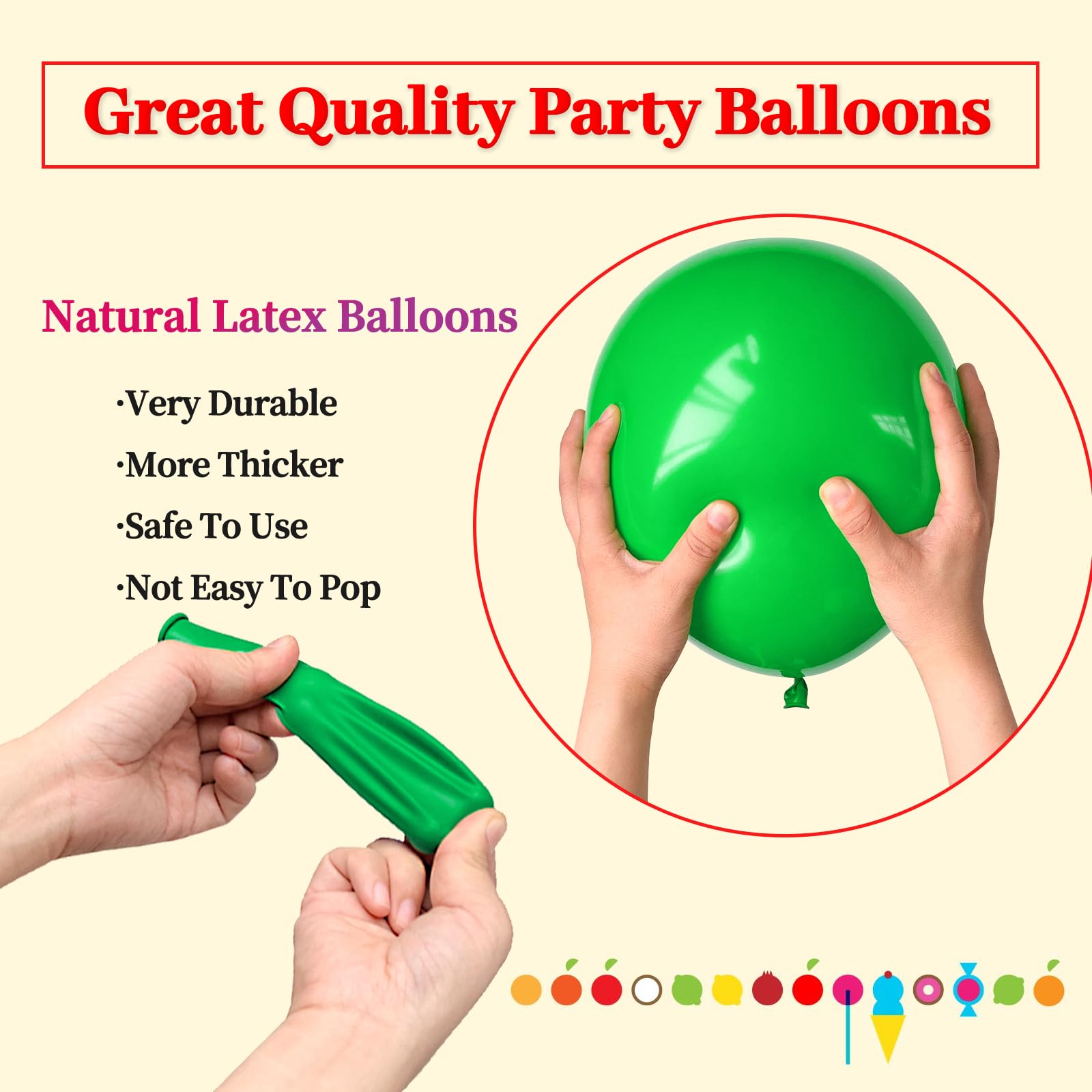 110Pcs Dark Green Balloons Latex Party Balloons 12 inch Round Helium Balloons for Dark Green Themed Christmas Green Balloon (with 2 Ribbons).