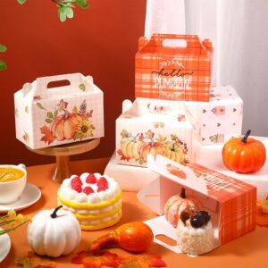 Pasimy 24 Fall Party Candy Boxes Thanksgiving Party Treat Boxes Autumn Harvest Party Boxes Pumpkin Maple Leaf Fall Paper Boxes for Thanksgiving Autumn Harvest Halloween Birthday Party Decoration