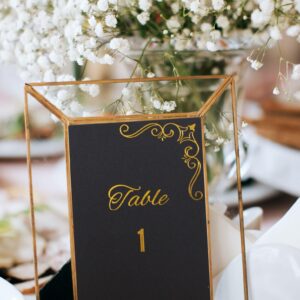 Table Numbers, Gold Table Numbers, Table Numbers 1-48, Wedding Table Number For Head Table Gift Table, Double Sided Wedding Table Numbers, 4x6 inches, Table Numbers For Wedding Reception