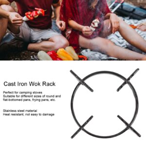 Cast Iron Wok Rack, Stainless Steel Gas Stove Wok Stand Lightweight and Portable Cast Iron Wok Rings for Small Pots and Pans or Coffee Makers