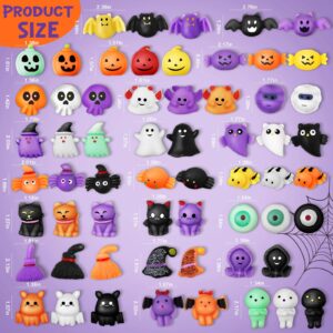 Halloween Party Favors for Kids-60 Pack Halloween Squishy Toys,Mini Stress Relief Toys in Bulk,Halloween Goodie Bag Fillers Gifts for Kids,Trick Or Treat Bags Toys Bulk,School Classroom Rewards Prizes